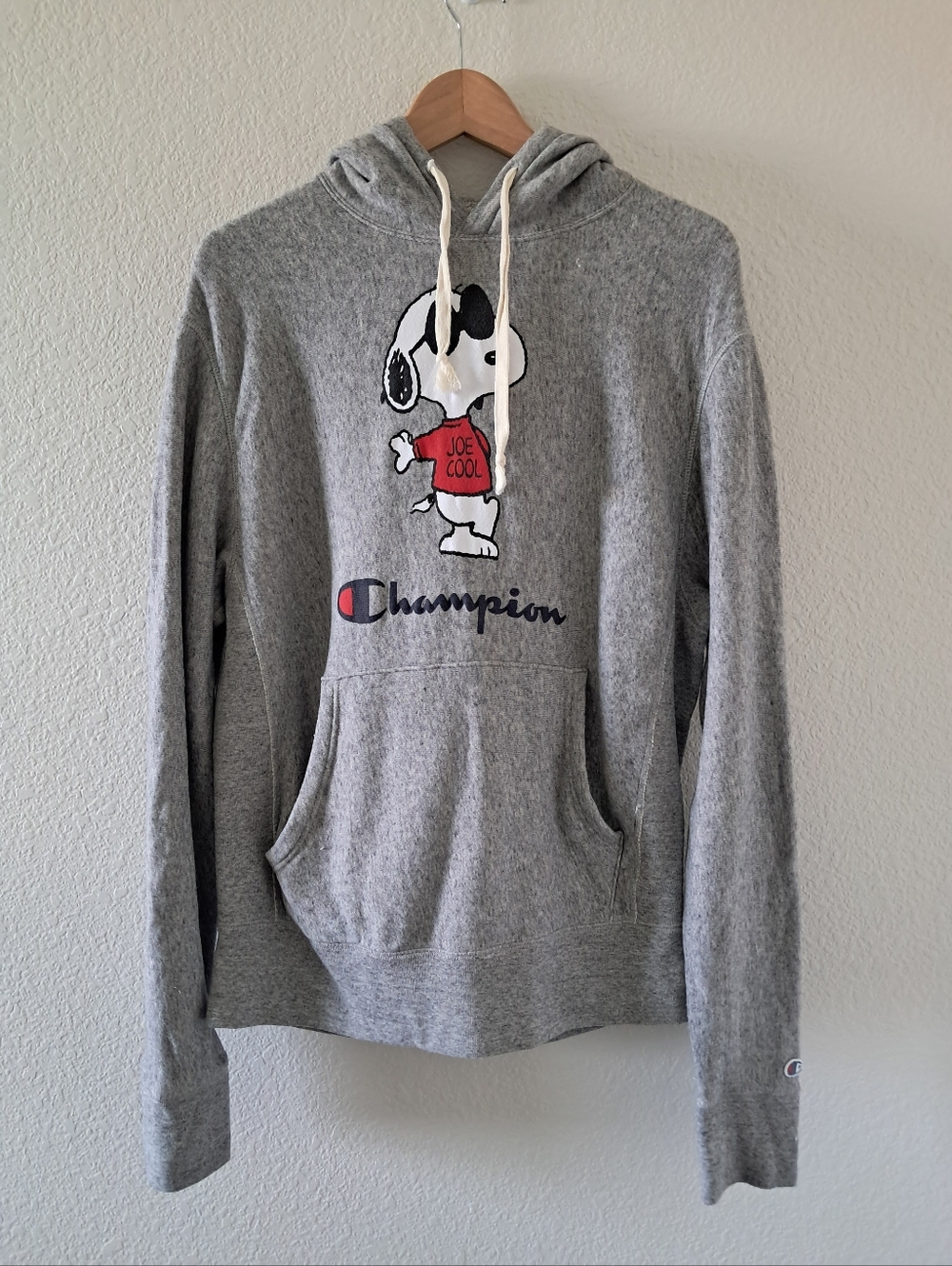 Todd Snyder x Champion Peanuts Joe Cool Snoopy Hoodie Medium Gray Sweatshirt